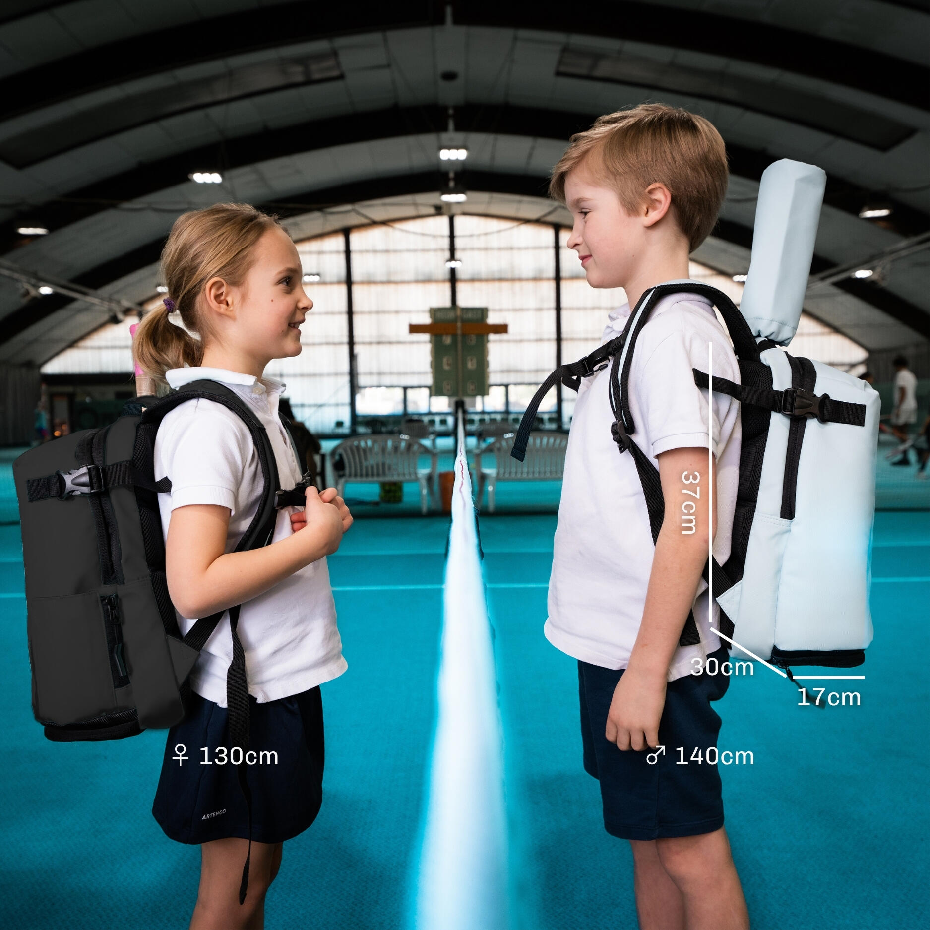 Kinderen tennisrugzak met schoencompartiment | Kinderen 19L - Zwart 2/7