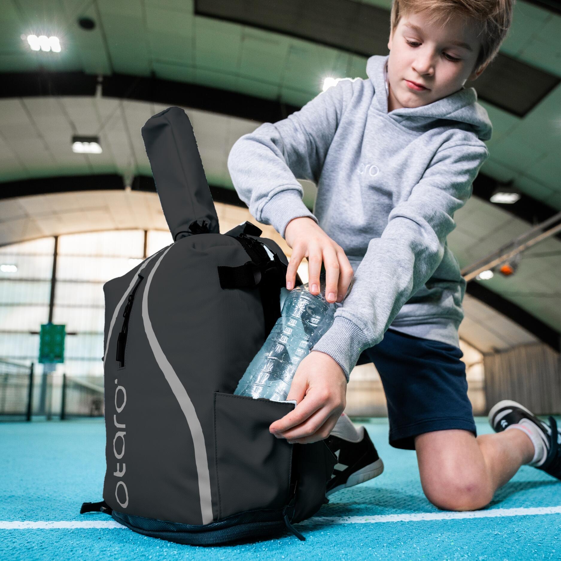Kinderen tennisrugzak met schoencompartiment | Kinderen 19L - Zwart 5/7
