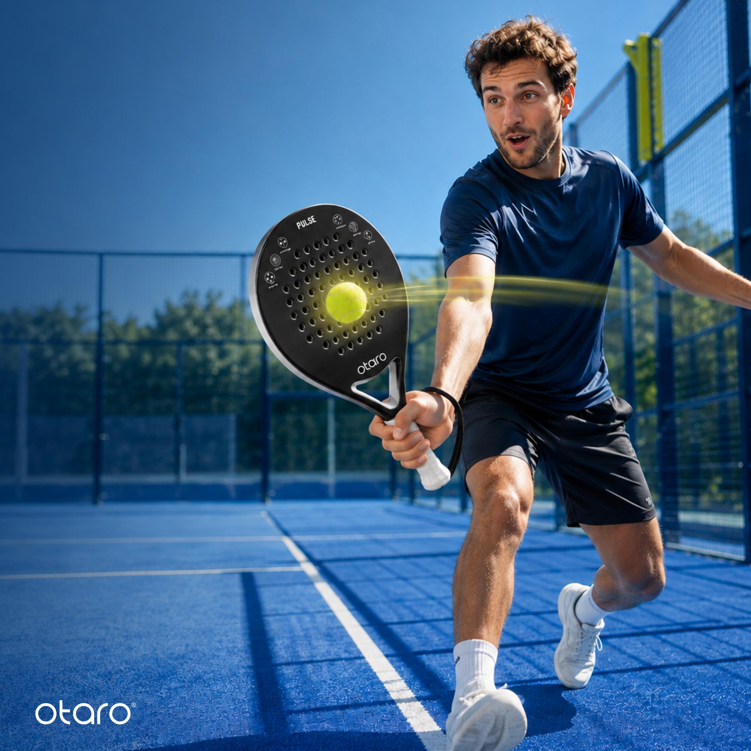 Raquette de padel adultes - PULSE Noir | Contrôle débutants 2/7