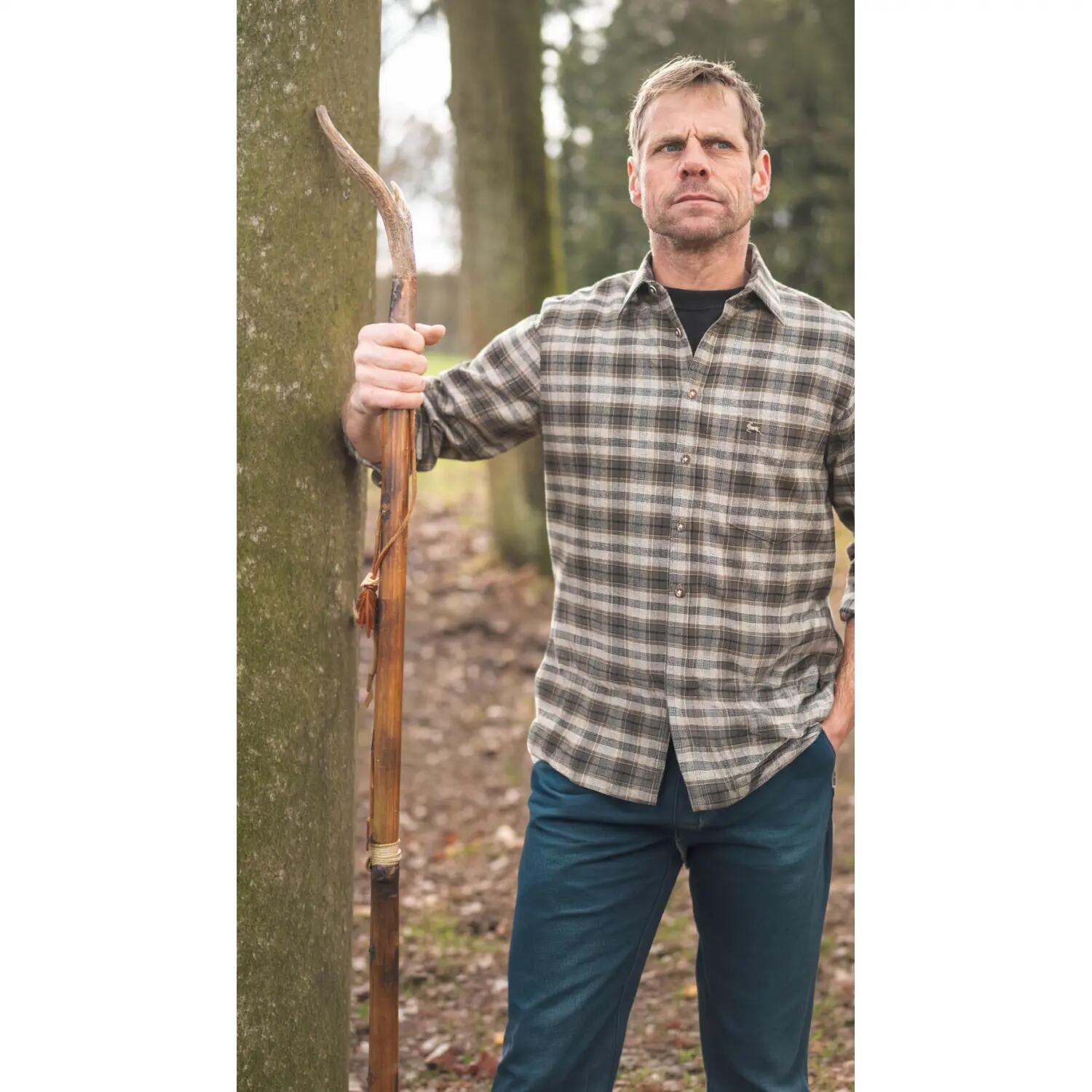 OS Trachten Gliru Hemd 1/1 Arm Regular Fit Herren (Oliv) Größe 39/40 4/4