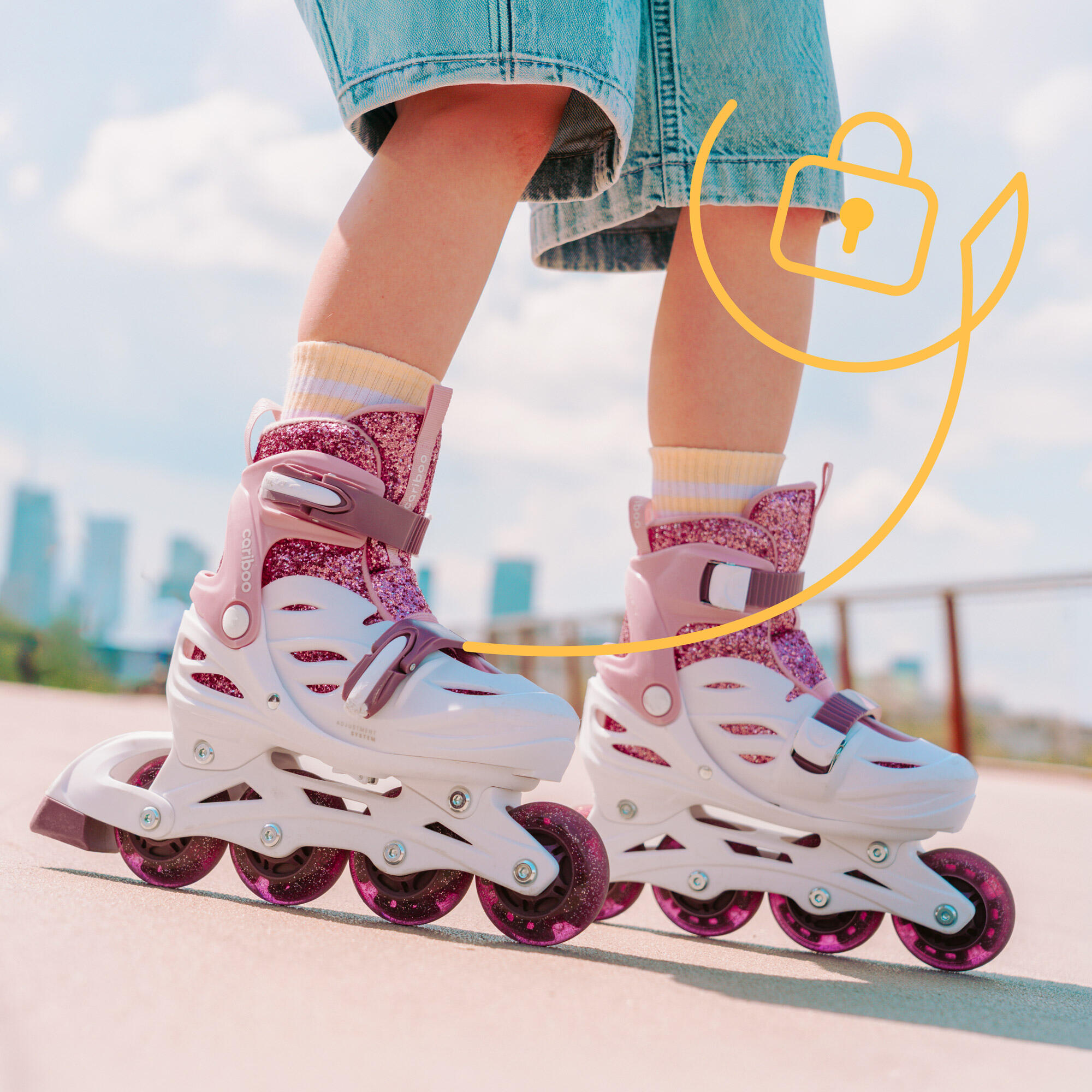 Cariboo Ballerina 2w1 Rolko-łyżwy dziecięce z kółkami LED 4/7