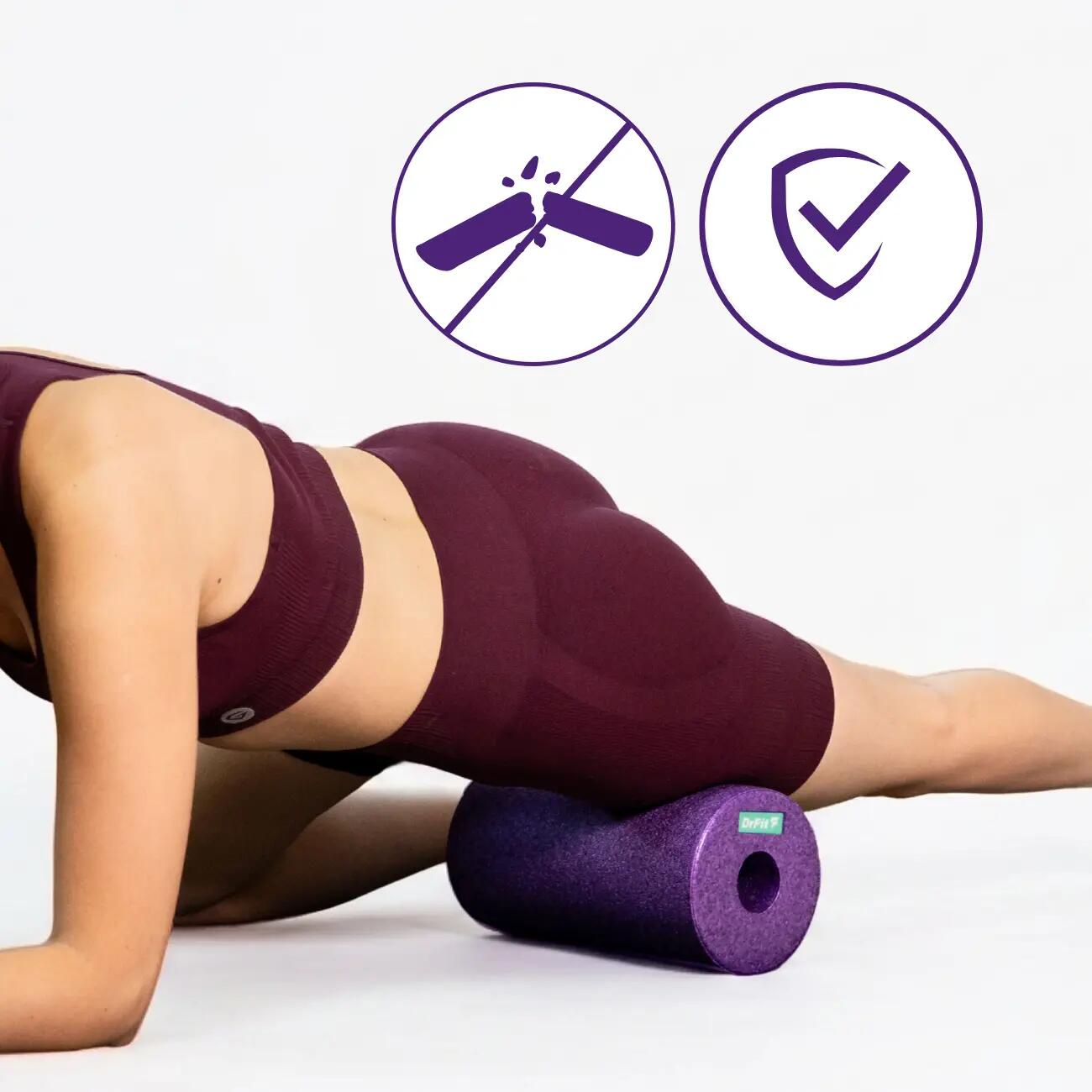 Roller z pianki do masażu wałek fitness do rolowania relaksu gładki Travel DrFit 7/7