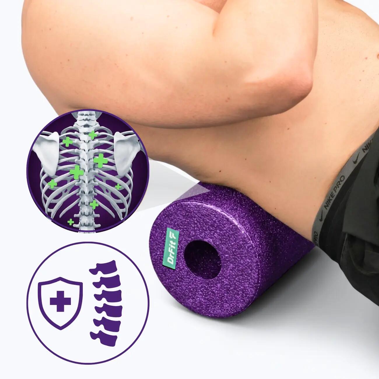 Roller z pianki do masażu wałek fitness do rolowania relaksu gładki Travel DrFit 5/7
