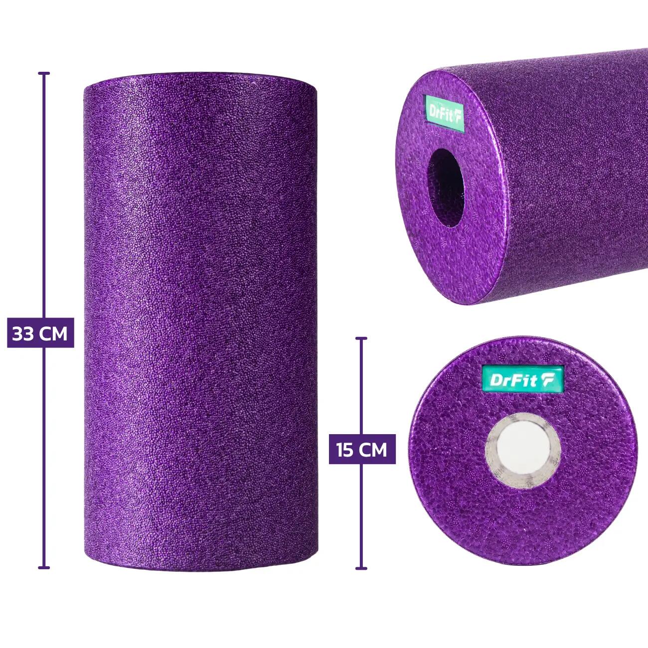 Roller z pianki do masażu wałek fitness do rolowania relaksu gładki Travel DrFit 4/7