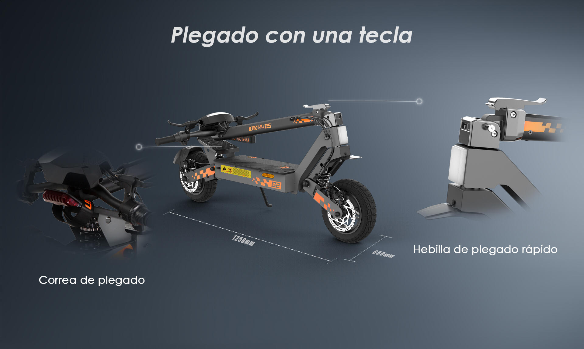 Trottinette électrique KuKirin G2 VMP City, pliable - Certifiée DGT espagnole 6/7