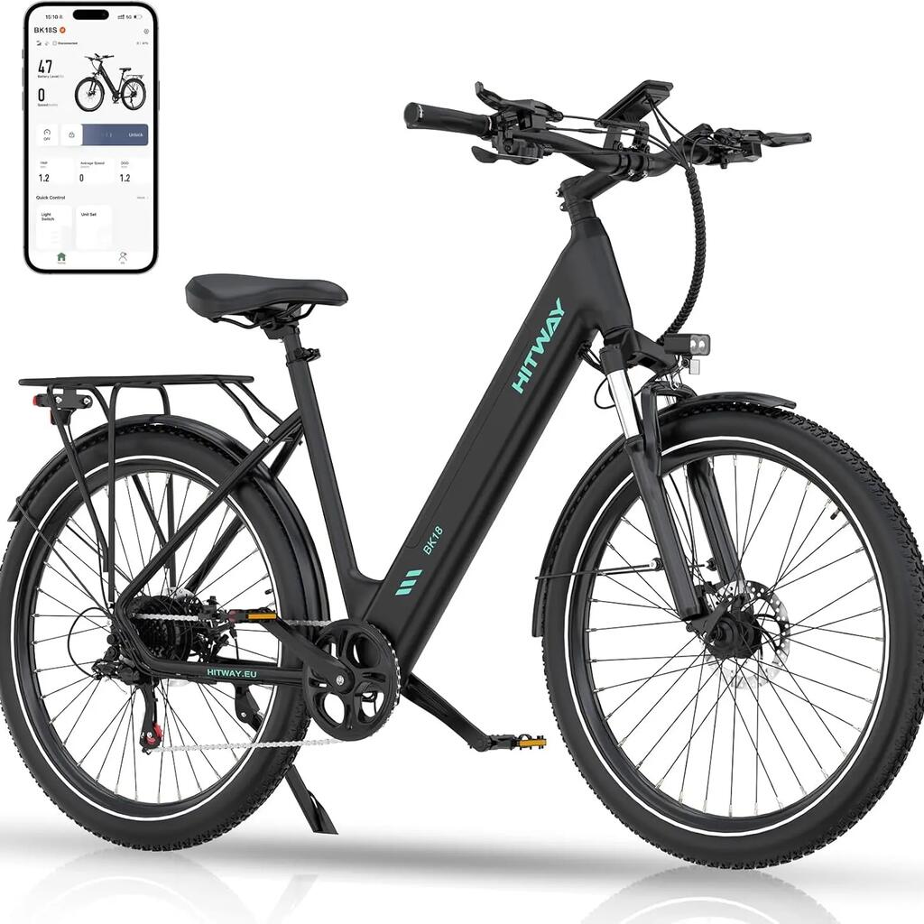 27.5" City electric bike step-through 13Ah battery BK18 APP NFC