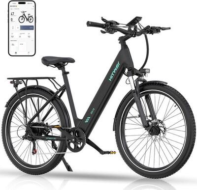 27,5" elektrische stadsfiets lage instap 13ah accu bk18 app nfc