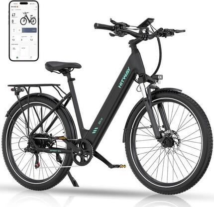 27,5" Elektrische stadsfiets lage instap 13Ah accu BK18 APP NFC