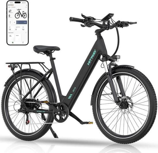 27,5" Elektrische stadsfiets lage instap 13Ah accu BK18 APP NFC