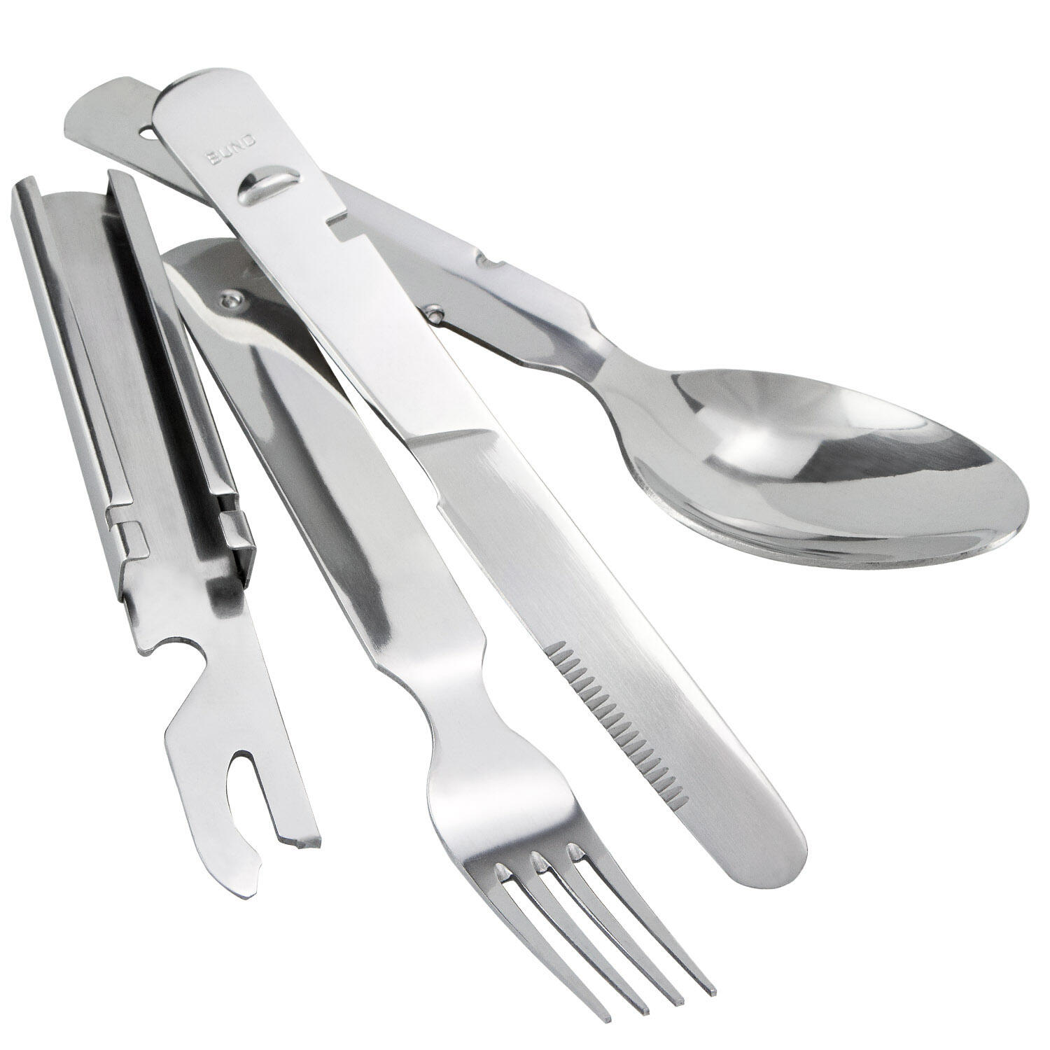 Camping-Essbesteck & Thermotasse Set | Edelstahl | 1 Person 4/5