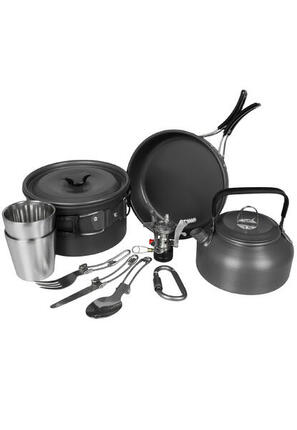 Batterie de cuisine de camping, gobelets et couverts | Set vaisselle randonnée
