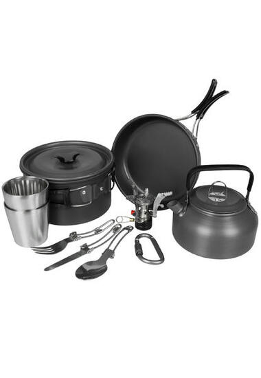 Batterie de cuisine de camping, gobelets et couverts | Set vaisselle randonnée