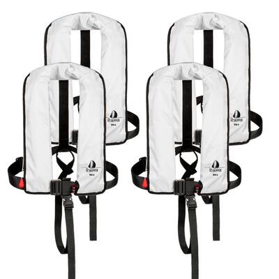 Set van 4: automatisch reddingsvest 165n iso met harnas, wit