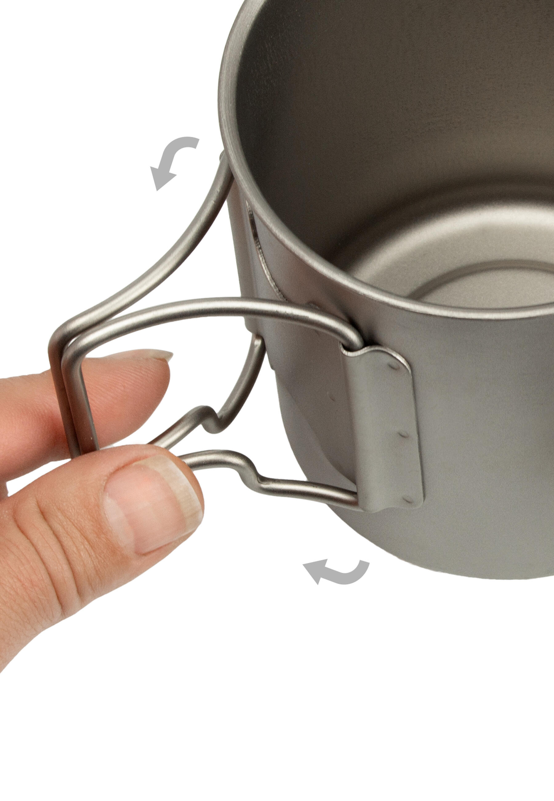 Titan Campinggeschirr Set 3-teilig ultraleicht mit Töpfen & Göffel 6/7