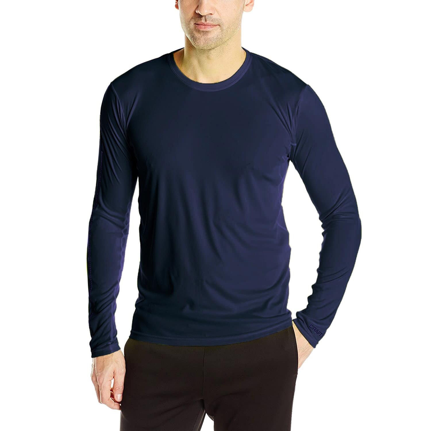 Mens Mind Long Sleeve TShirt (Navy) 3/3