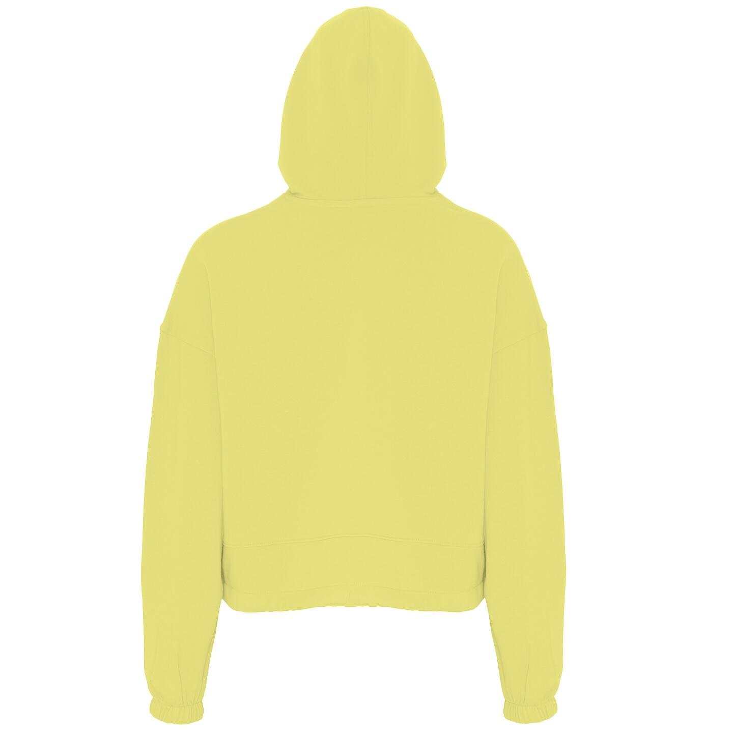 OversizeKapuzenpullover in CropLänge Damen Zitrone 2/3