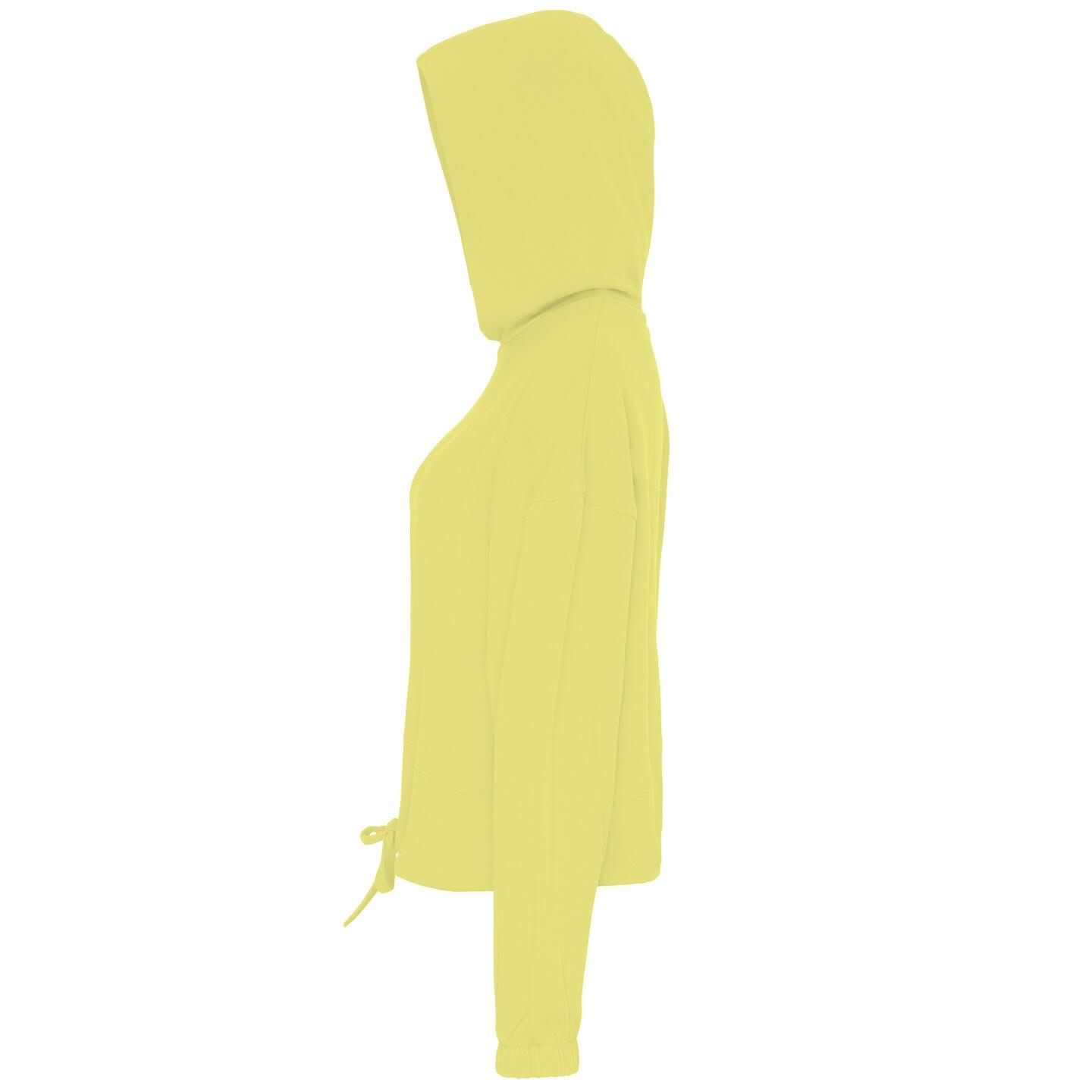 OversizeKapuzenpullover in CropLänge Damen Zitrone 3/3