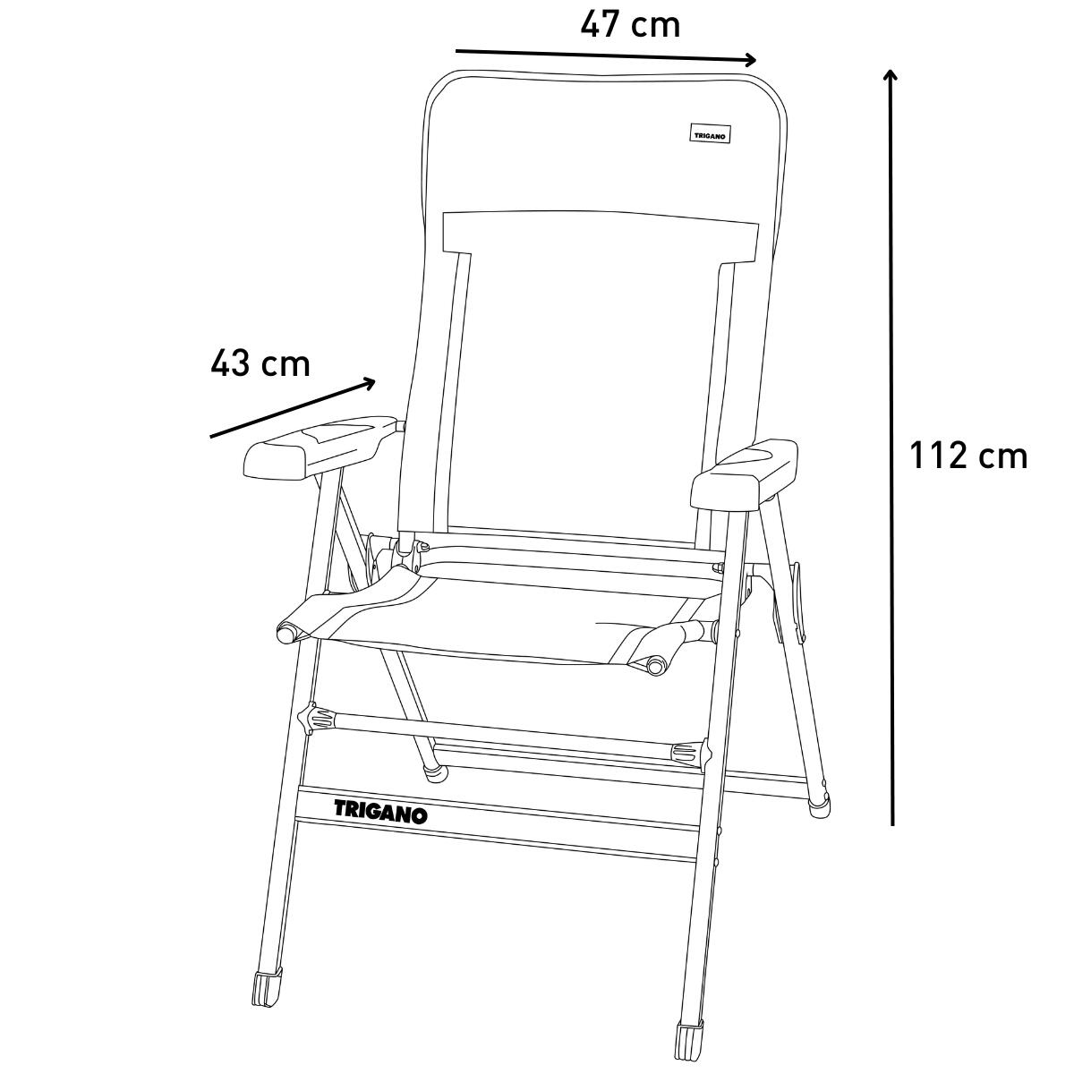 Fauteuil camping dossier bas SLIM 3/7