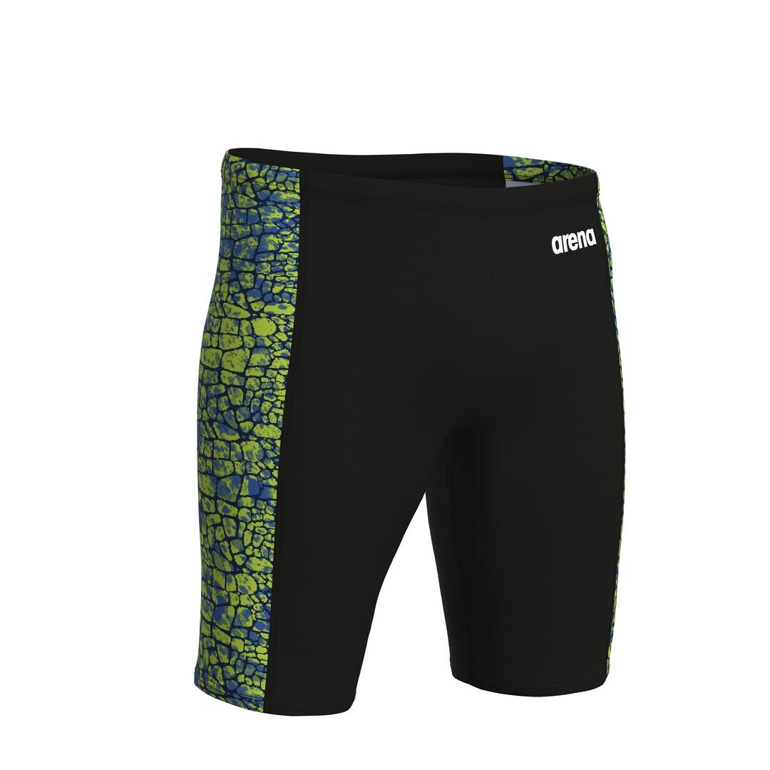 Arena Snakeskin heren jammer - Zwart/elektrisch groen, UK 28 6/7