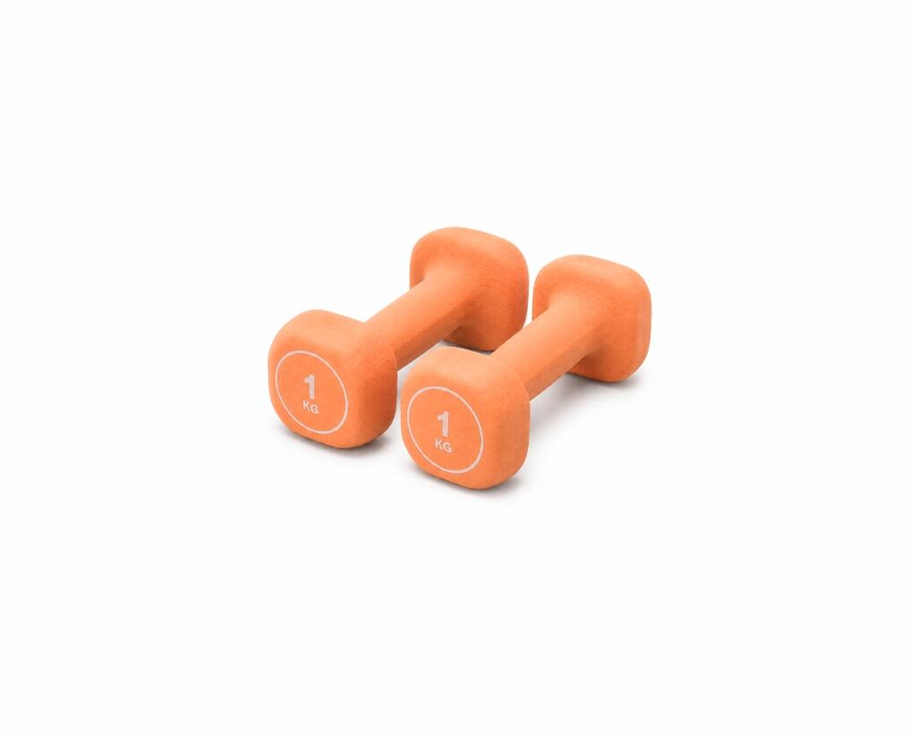 PACK PESAS DE NEOPRENO NARANJA 1KG 2/2
