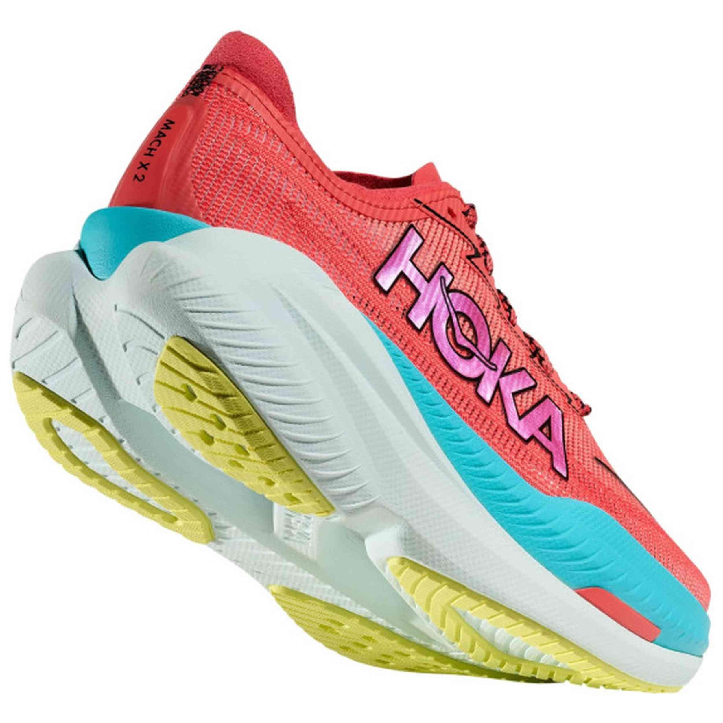 Hoka One One Mach X 2 Grapefruit Electric Coral — foto 4