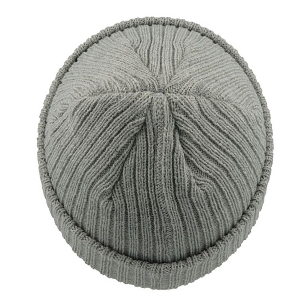 Unisex Docker Short Beanie With Turn Up (Grey Melange) 2/3