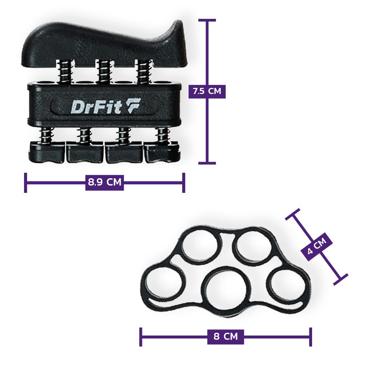 Zestaw do treningu ręki handgrip wzmacniacz dłoni palców DrFit 5 elementów 6/7