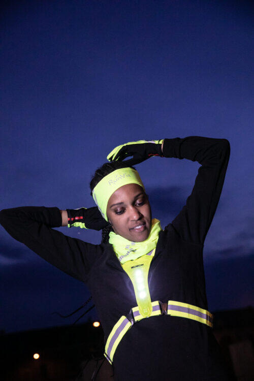 Bandeau de tête Moonlight Run jaune 3/3