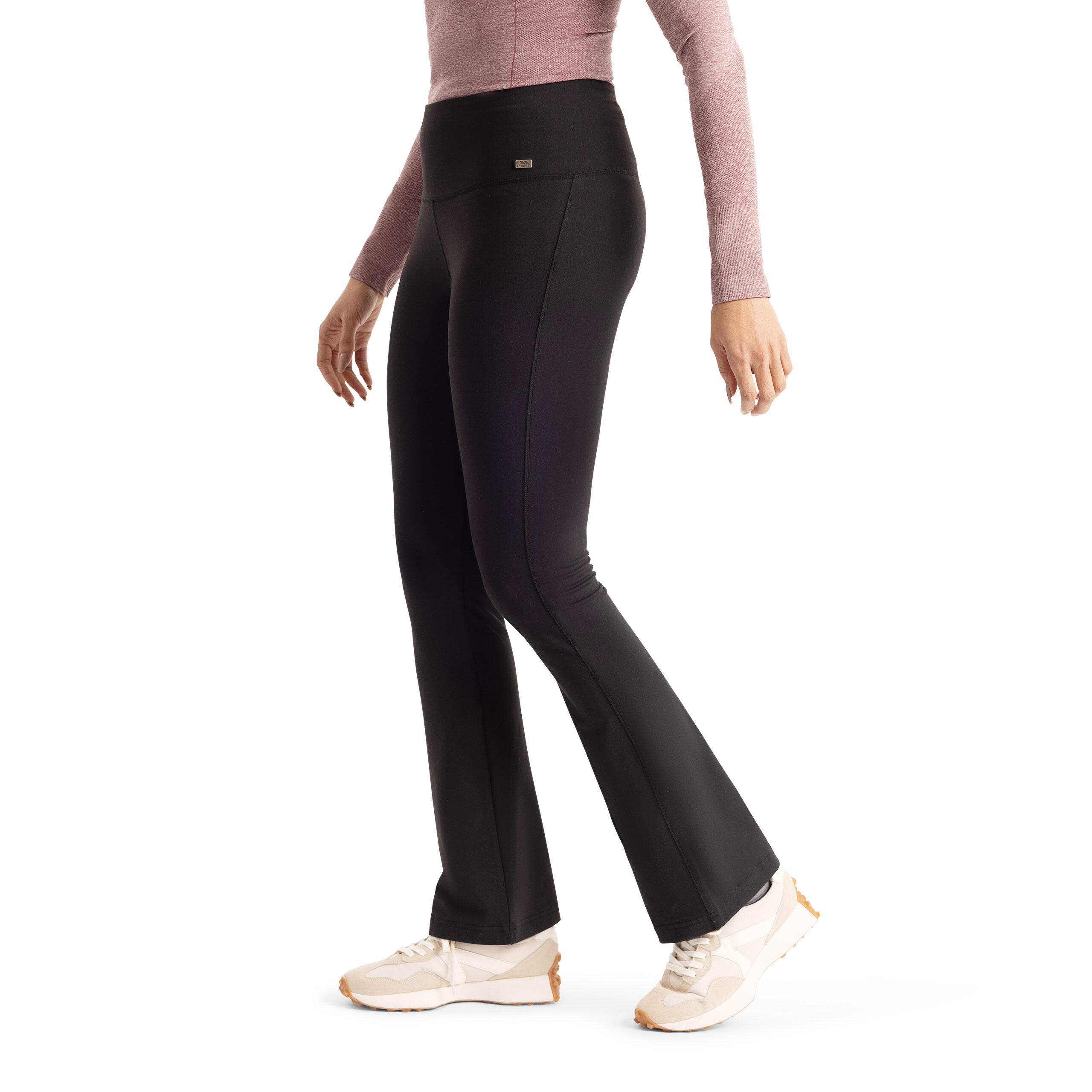Womens Casual High Flat Waist Stretch Flared Leggings - Ellen 3/5