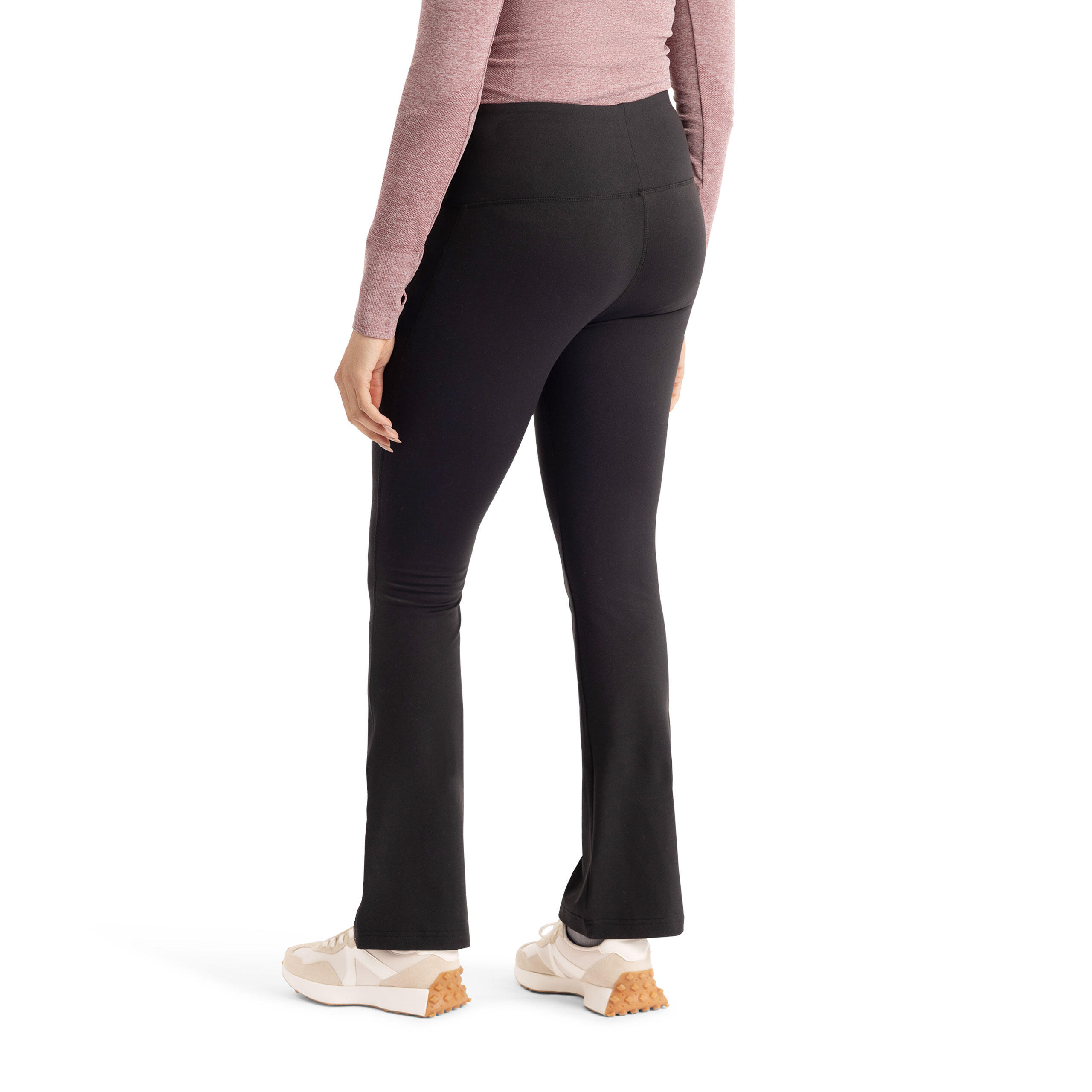 Womens Casual High Flat Waist Stretch Flared Leggings - Ellen 4/5