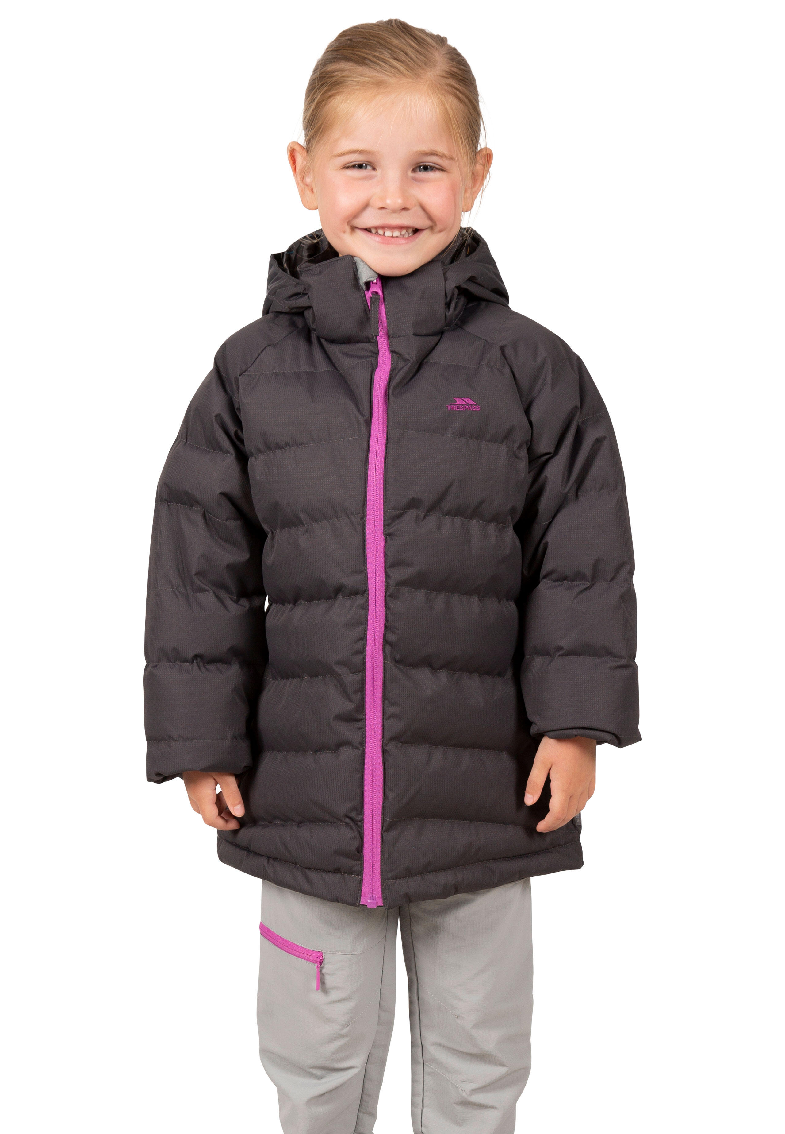 Trespass Amira - Giacca trapuntata donna grigio scuro 3/5