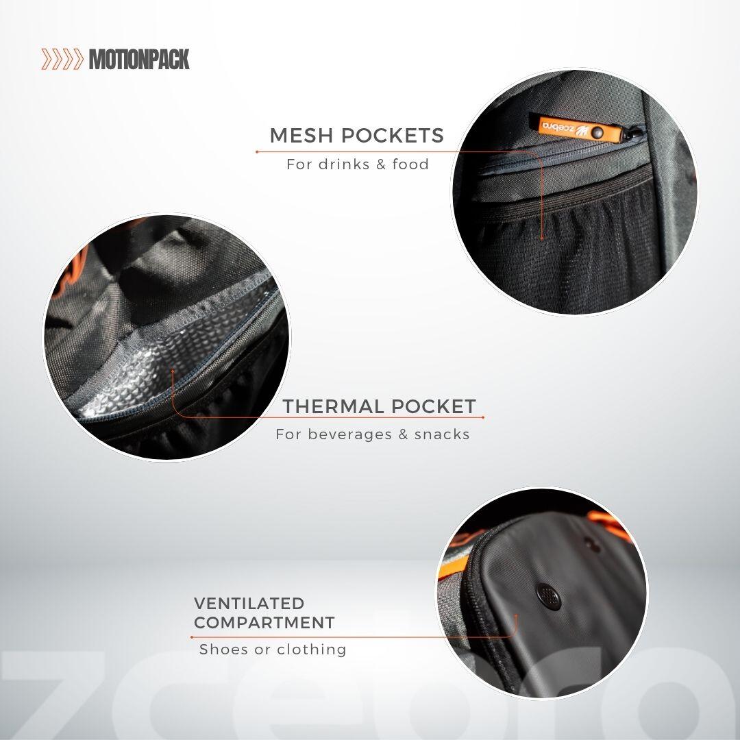 Sac à dos de sport Pickleball Tennis Padel Zcebra MotionPack 50l 4/7