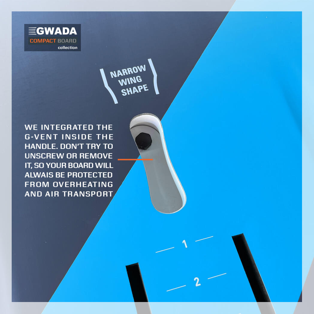 Wing Board - Gwada 107 L - white/turquoise/gray 5/7