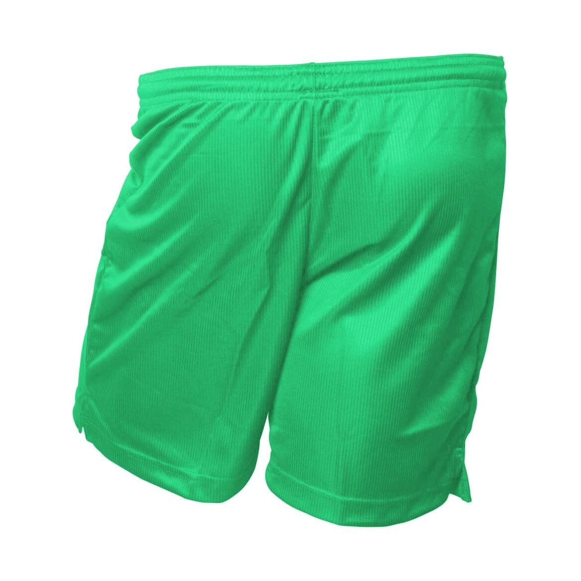 ErwachsenenFußballshorts mit MikroStreifen Damen und Herren Grün 2/3