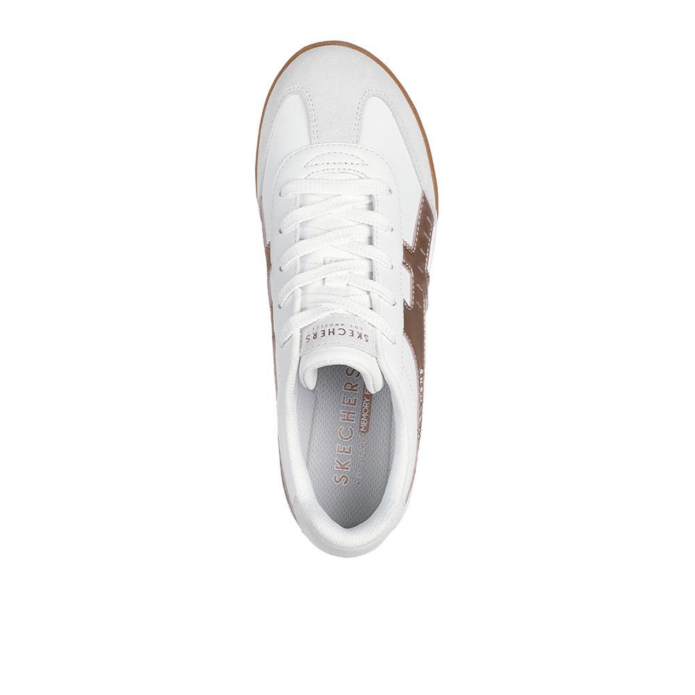 Zapatillas Sckechers Mujer Zinger – Metallic Roads Blanco 3/4