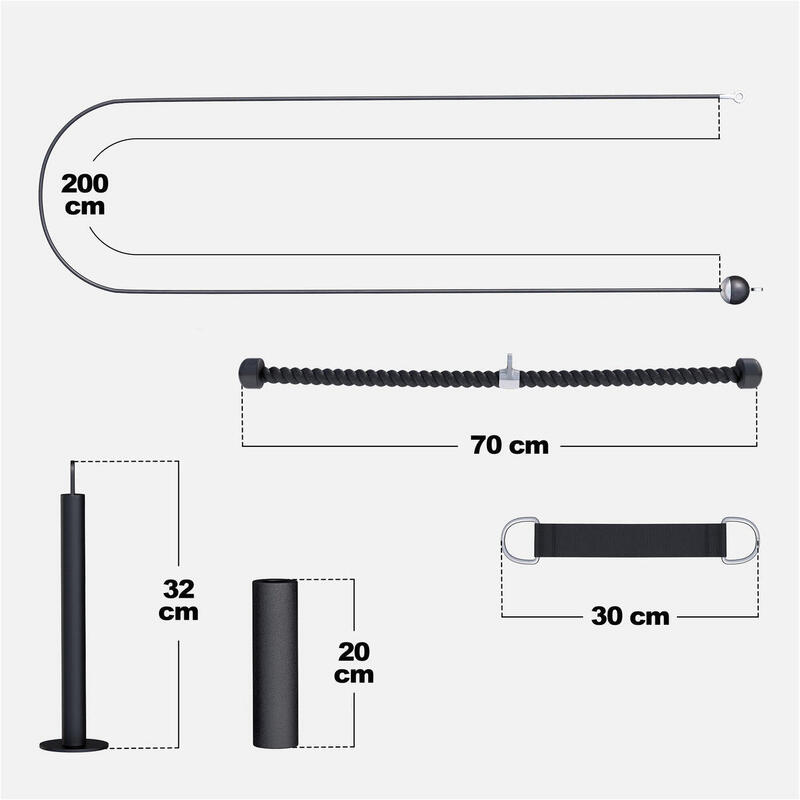 Set scripete de tragere lat, Gorilla Sports®
