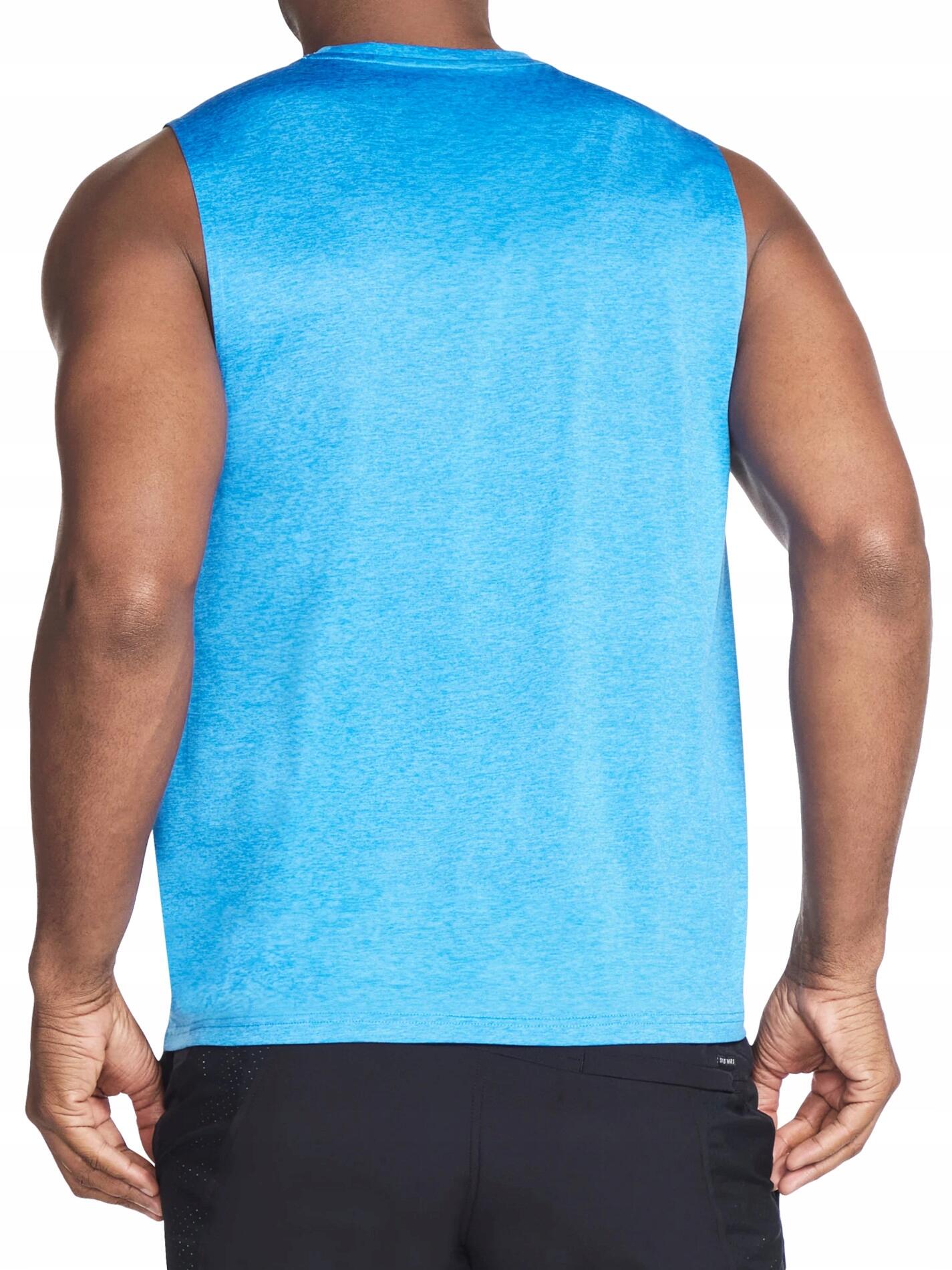 Maglia sportiva da allenamento senza maniche da uomo SKECHERS, blu 4/4