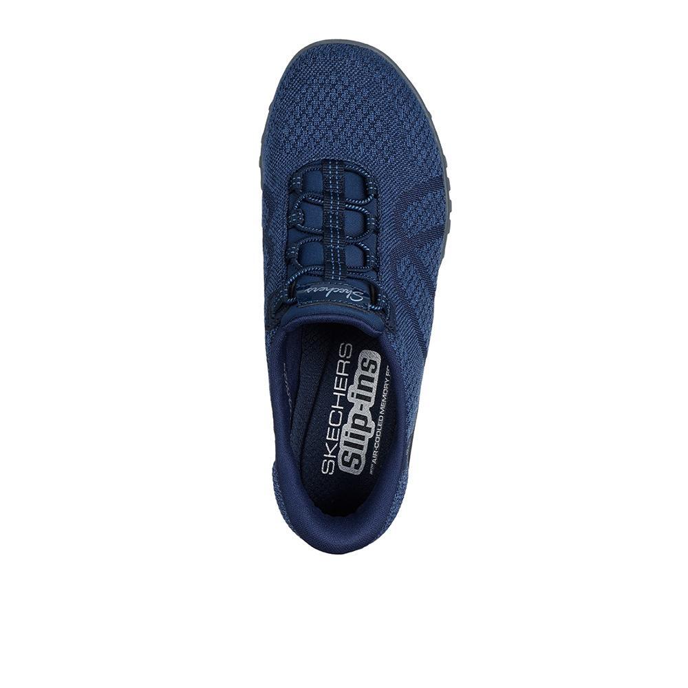 Sapatilhas Skechers Mulher Breathe-Easy - Knitty Waves Azul 3/4