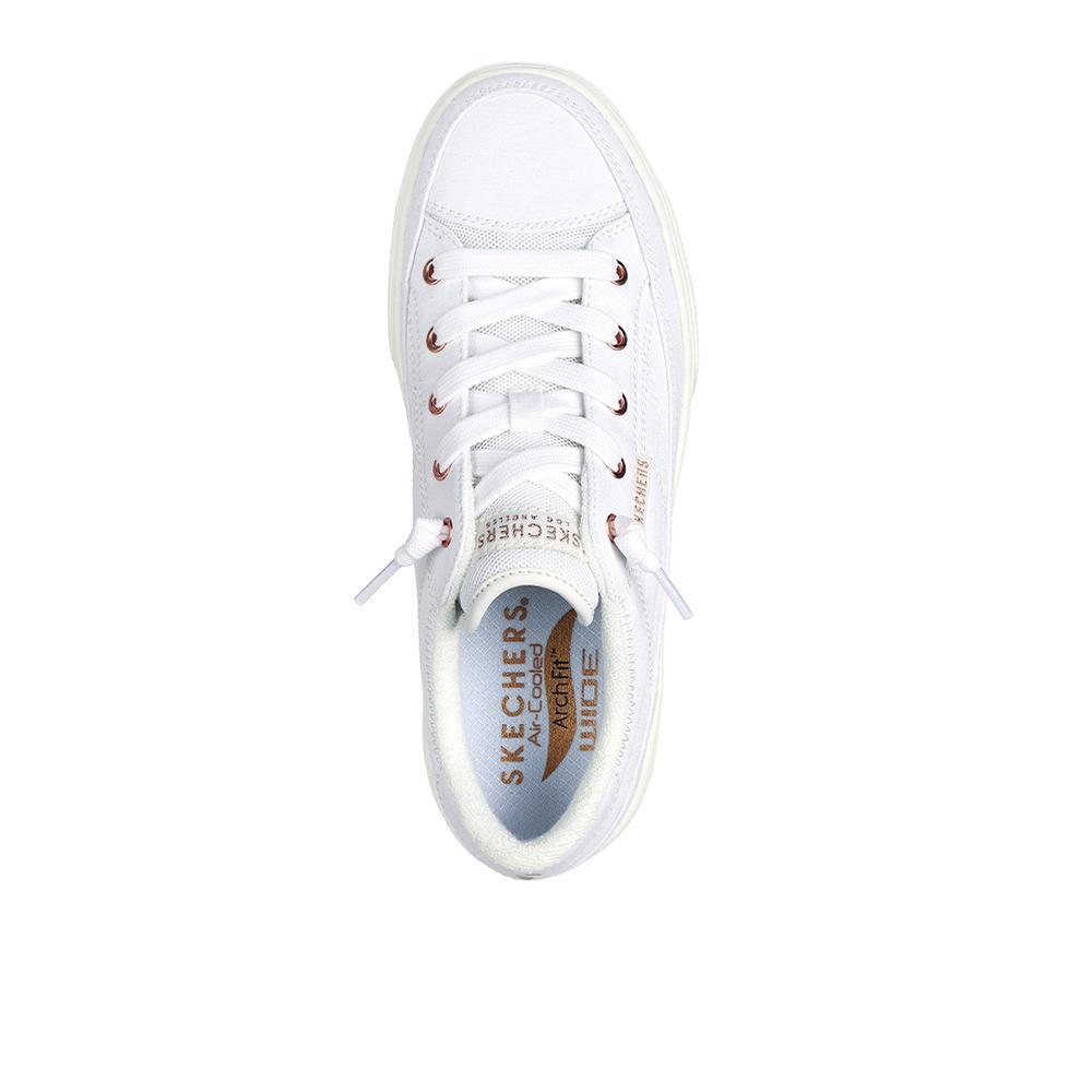 Sapatilhas Skechers Mulher Arch Fit Arcade - Meet Ya There Branco 3/4