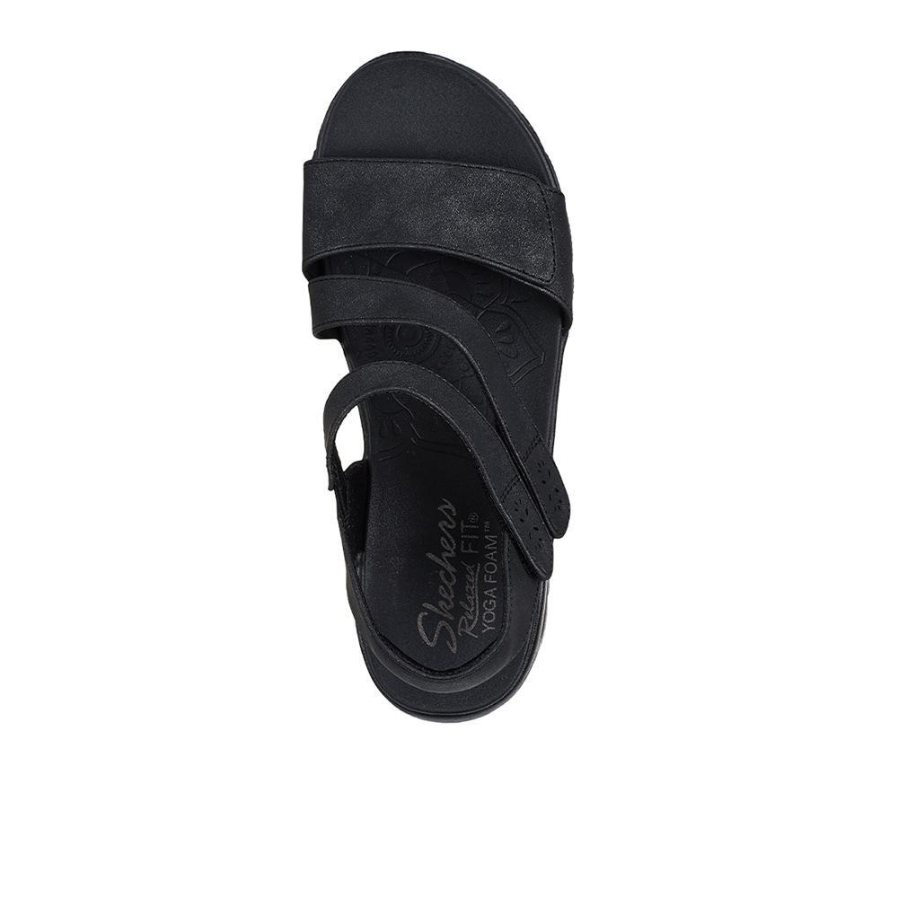 Sandalias Sckechers Mujer Easy Going - All Day Chic Negro 3/4