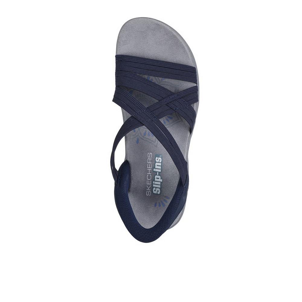 Sandálias Skechers Mulher Reggae Slim - Simply Stretchy Azul 3/4