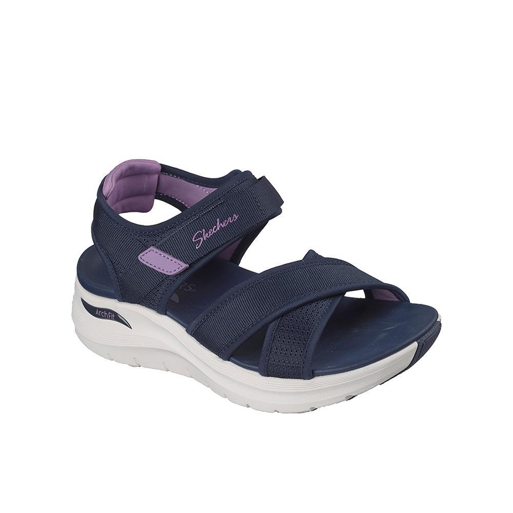 SANDALE FEMME Skechers Arch Fit 2.0  Feelin tissu BLEU 2/7