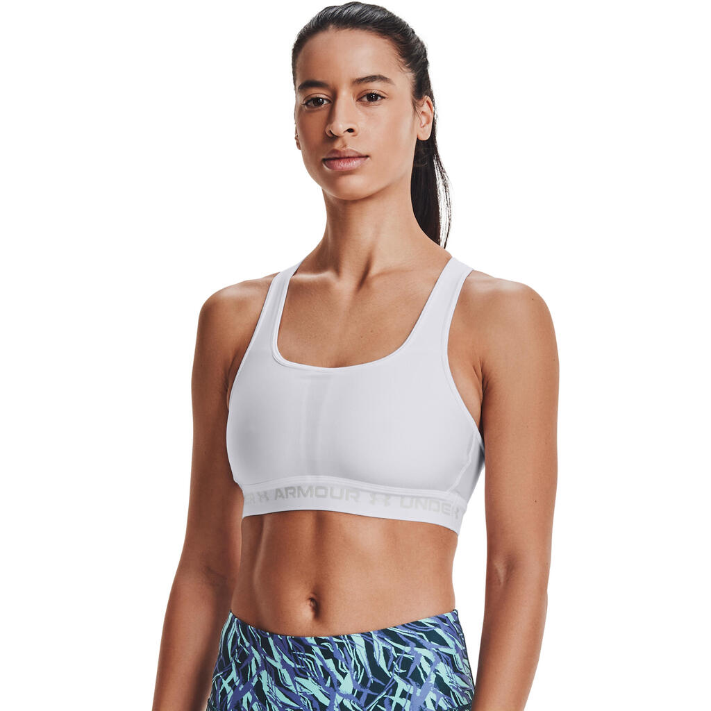 Top Under Armor Ua Crossback Mid Bra White Woman