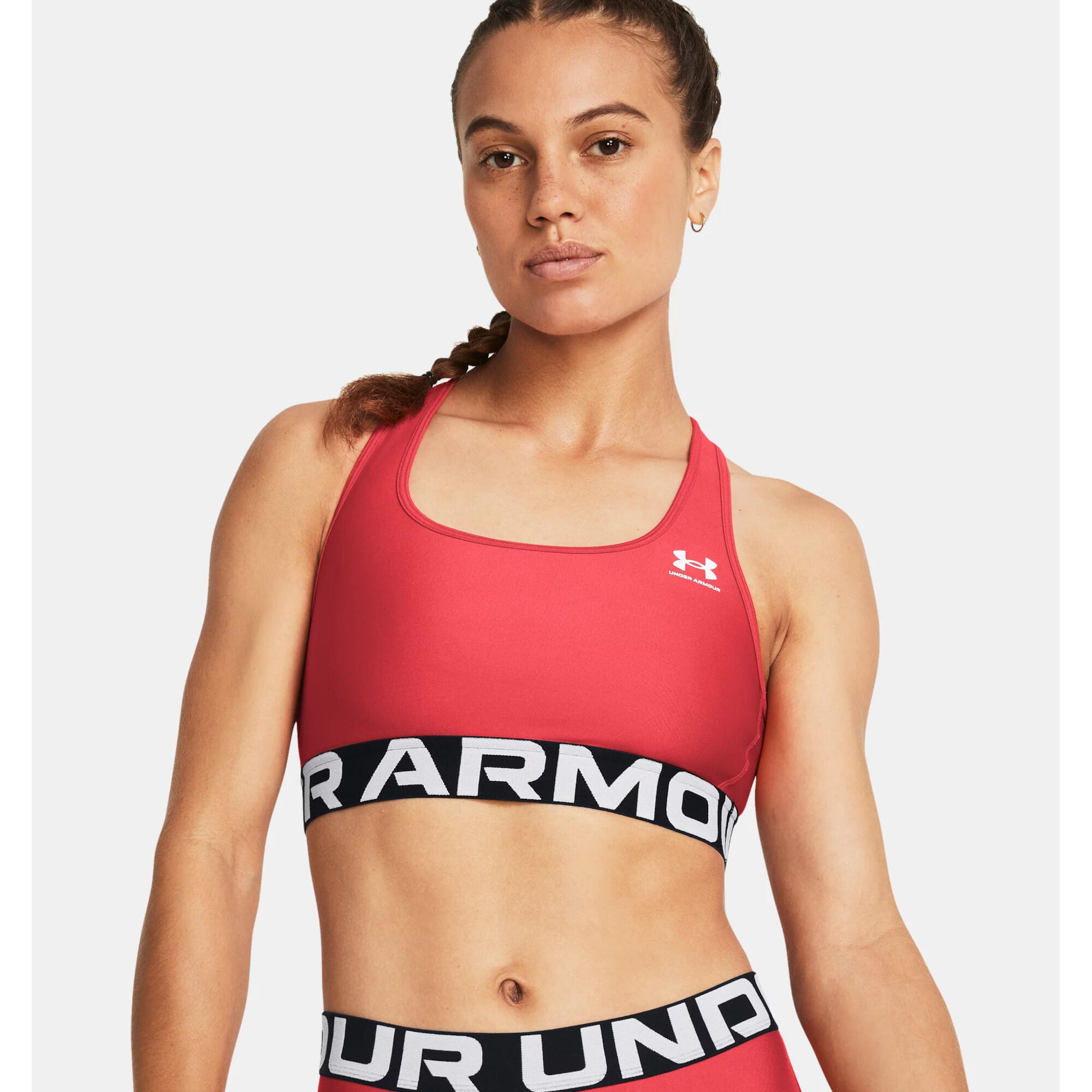 Under Armour Authentics Sportbeha Rood voor Dames 3/4