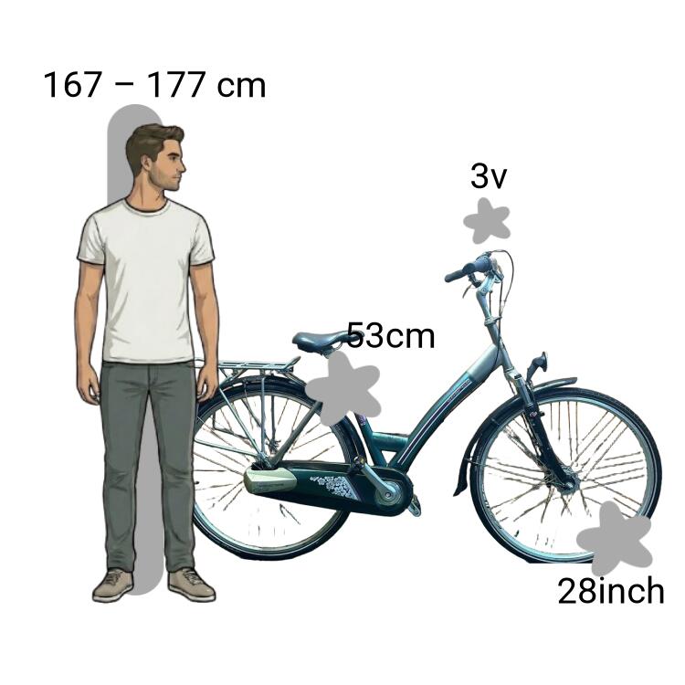 Bicicletta usata Sparta Marathon 3v 28inch 53cm 2/4