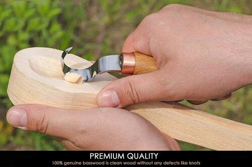 Bloque Madera Bushcraft Beavercraft B1 Tilo Preformado Tallar Cucharas 2/4