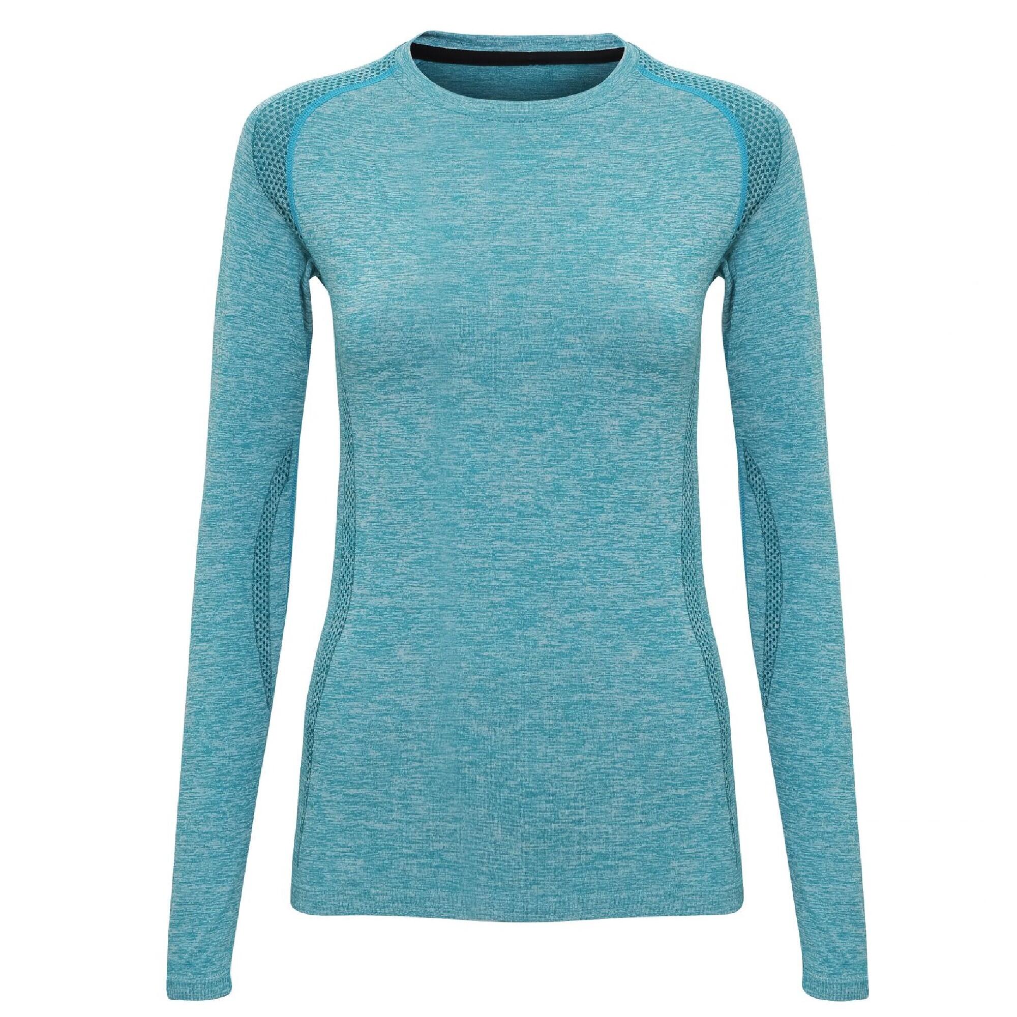 TRIDRI Womens/Ladies Seamless 3D Fit Multi Sport Performance Long Sleeve Top