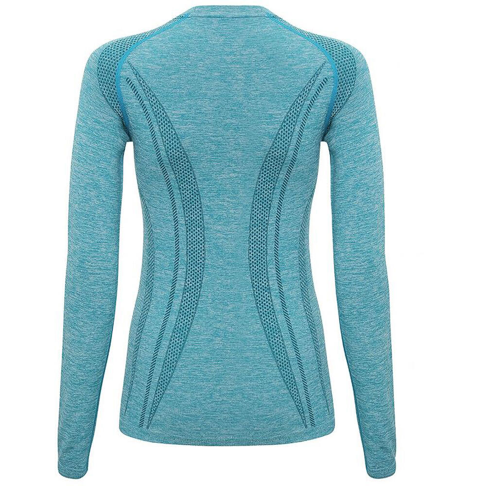 Womens/Ladies Seamless 3D Fit Multi Sport Performance Long Sleeve Top 2/3
