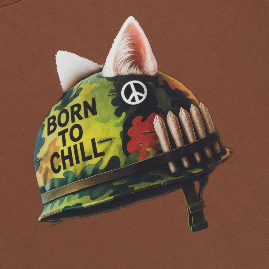Koszulka Rip n Dip Born To Chill Brown 3/7