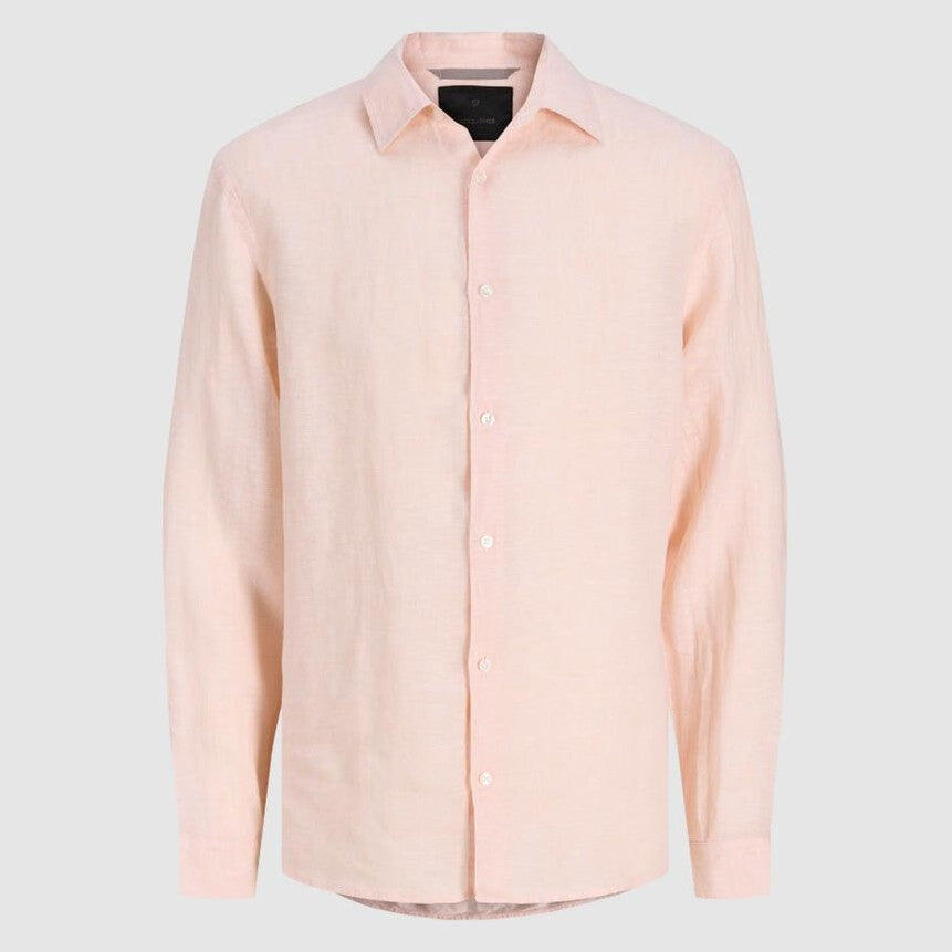 Koszula Jack & Jones Lawrence Linen LS różowa 4/7